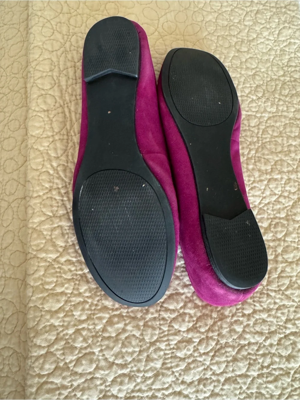 Nine West Fuchsia Velvet Jewel-Embellished Ballet Flats